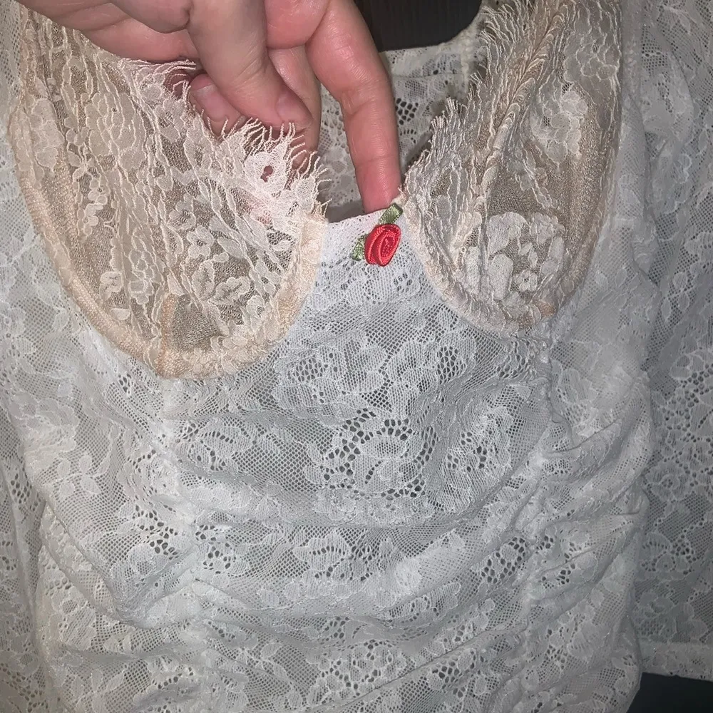 For Love And Lemons Harlow lace dress NWT boho coquette rose party white rare - Image 5