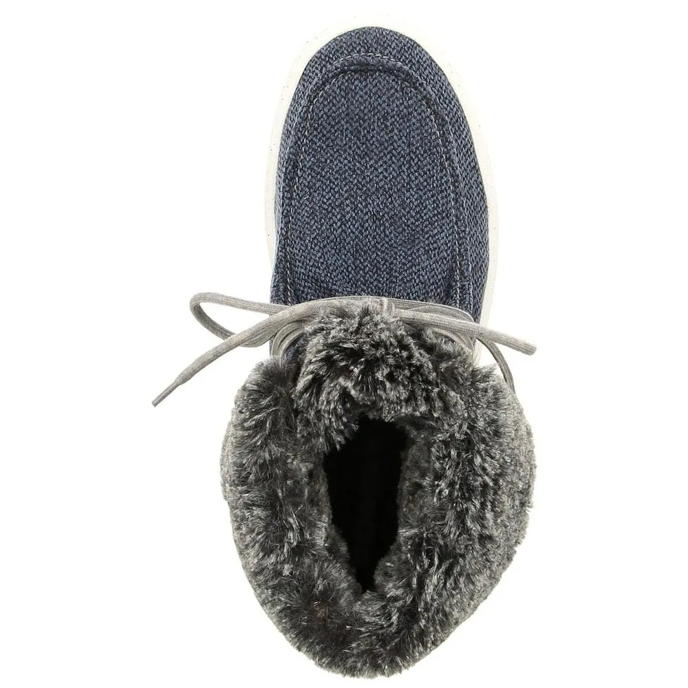 ROMIKA Helsinki 03 Frisco Faux Fur Lined
Sneaker Booties Size Eu 41 New in Box Blue - Image 8