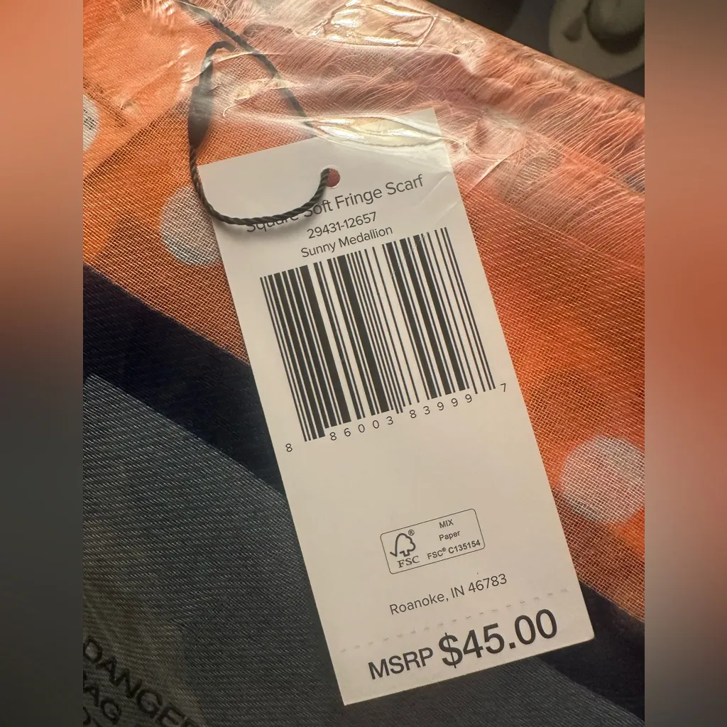 Vera Bradley square soft fringe scarf - Image 5