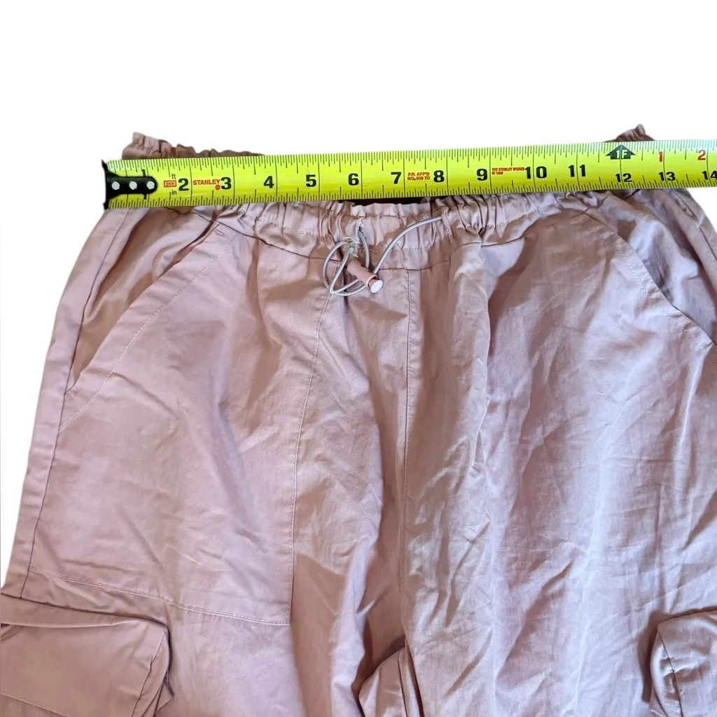 Halara  Pull On Cargo Parachute Pants Elastic Hem New With Tags Women’s XS Pink - Image 7