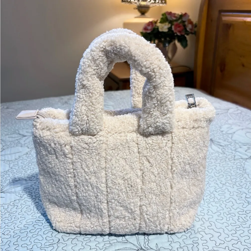 VINTAGE HAVANA Skylar Faux Fur Top Handle
Micro Bag in Cream NWOT - Image 2