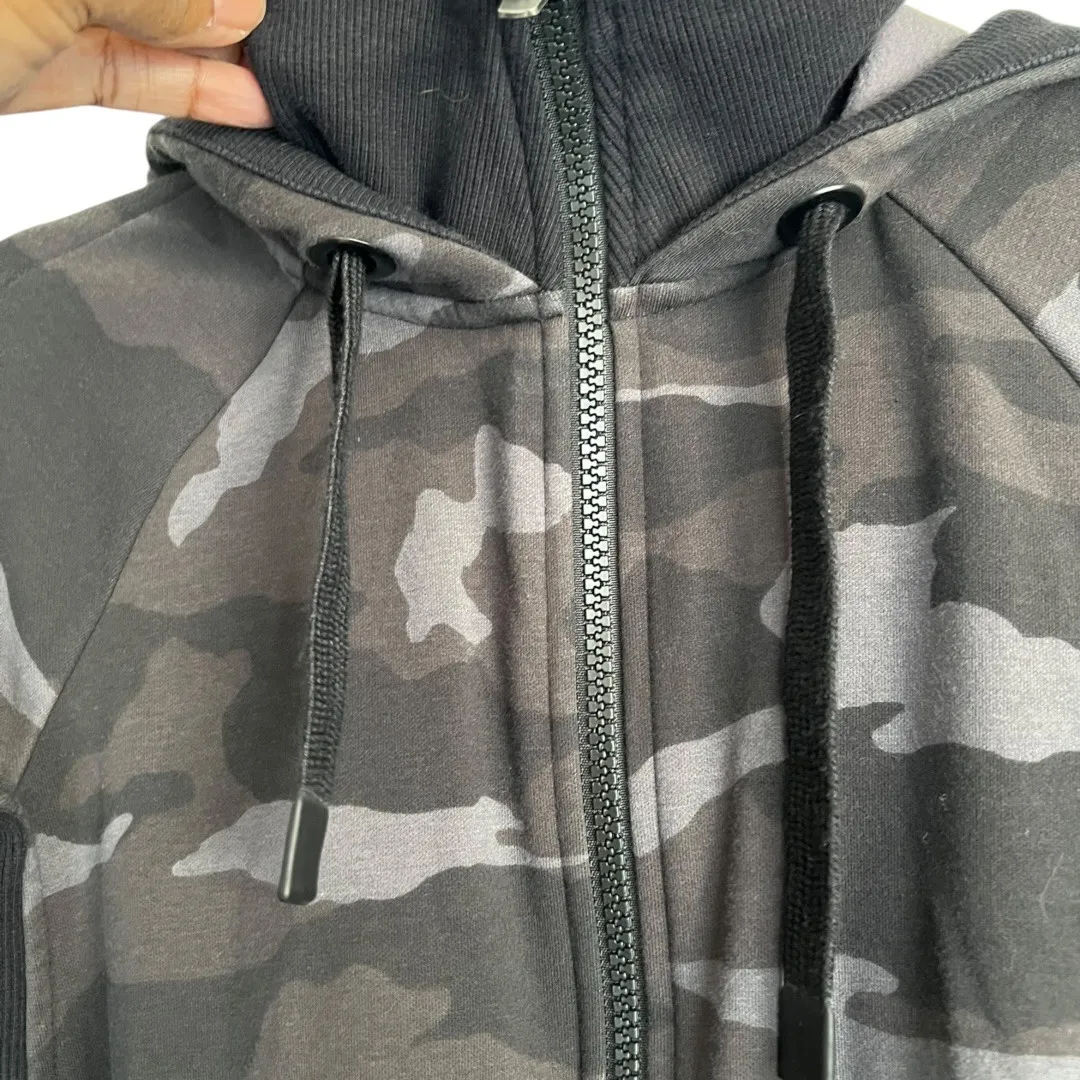 Athleta Women's Camouflage Triumph Hoodie - Size  XXS - Black/Grey - Image 5