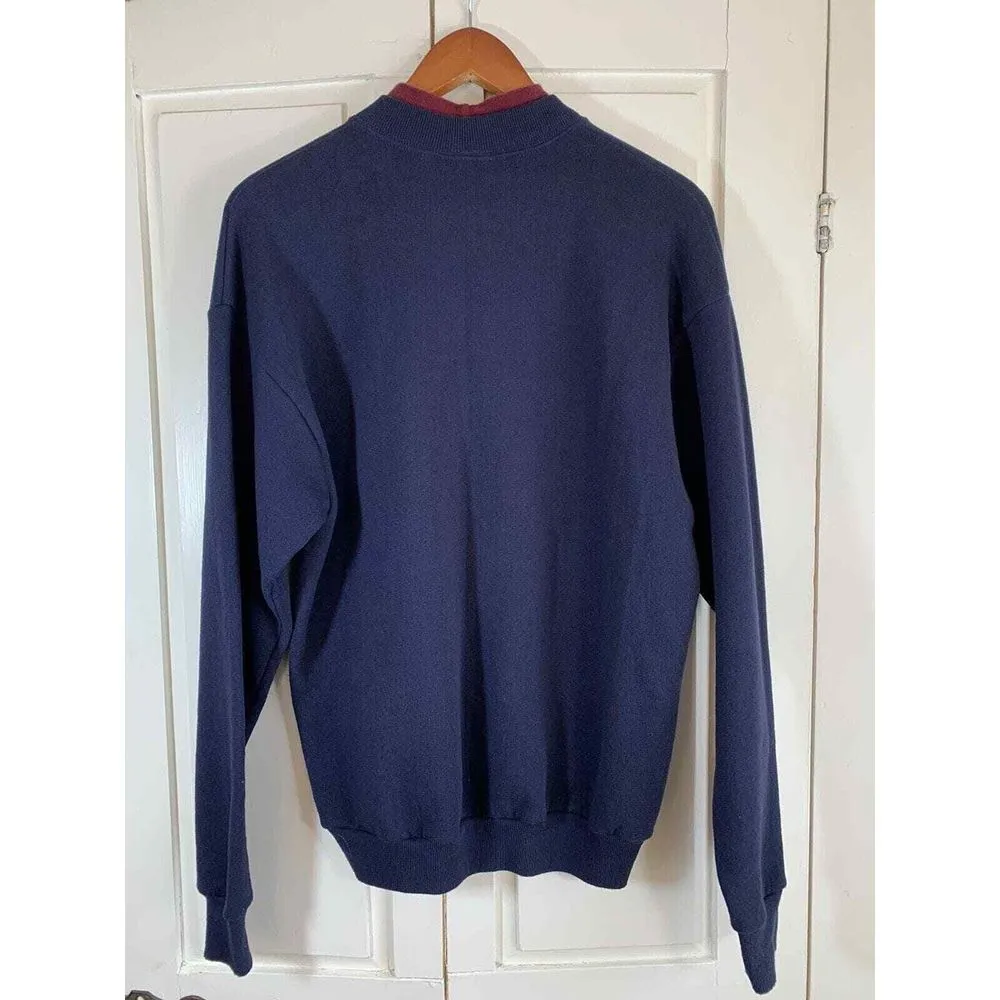 Vtg Sweatshirt Women Medium Fall Autumn Leaves Heart‎ Wreath Grandmacore Granny - Image 2