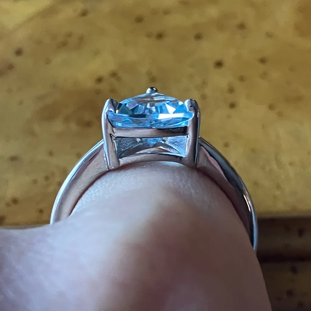 Sky Blue Topaz Sterling Silver Ring Size 9 - Image 2