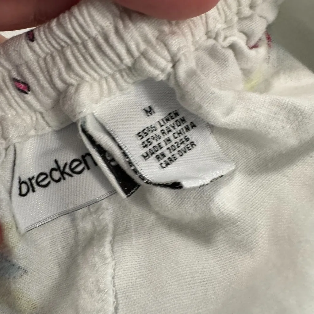 Vintage Breckenridge Beach Summer Linen Blend Cropped Pants Women’s Size Medium - Image 7