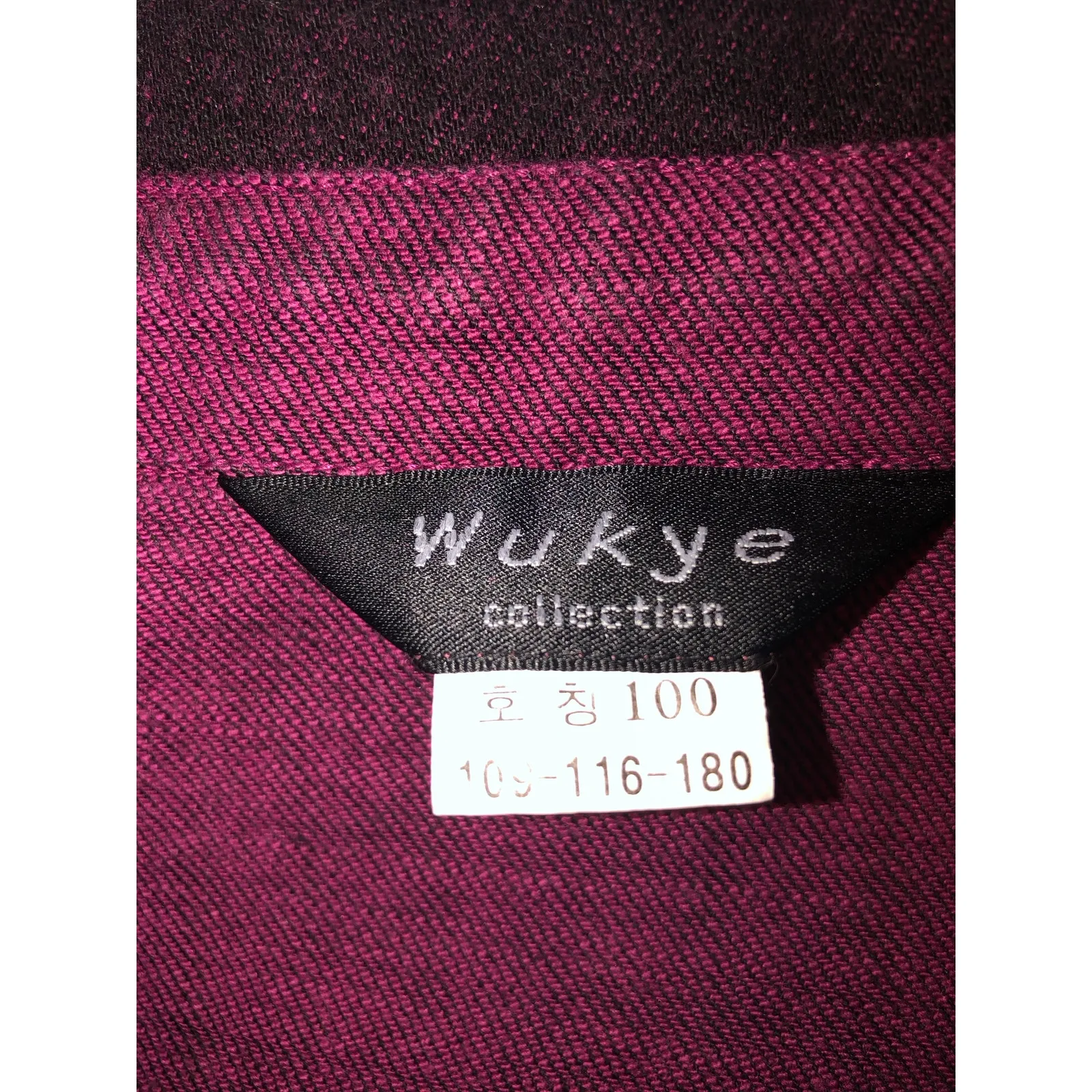 Korean Denim Jacket Purple Jean Size M/L Mouse Embroidery Vintage Wukye Unisex Size L - Image 4