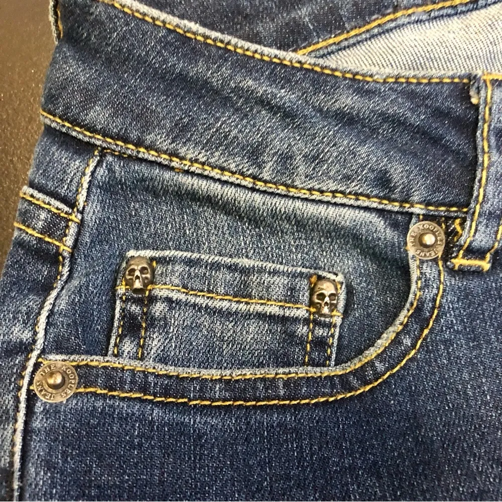 Franky High Rise Medium Wash Denim Distressed Skinny Jeans size 25 - Image 16