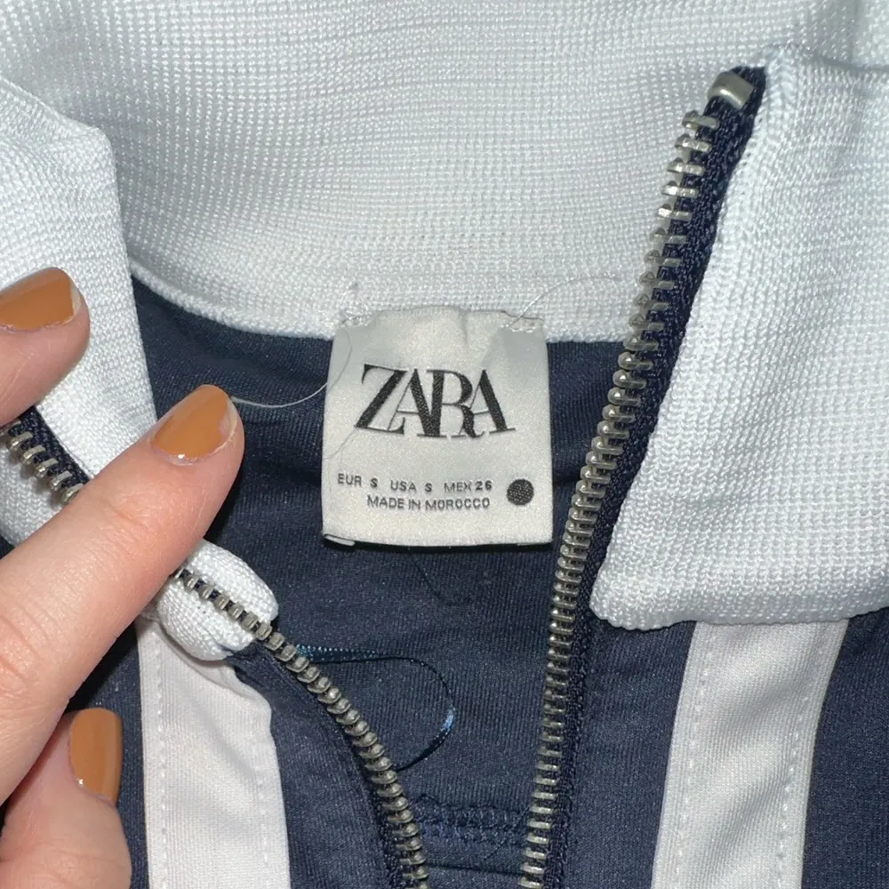 Navy & White Track Jacket Sz. S - Image 4