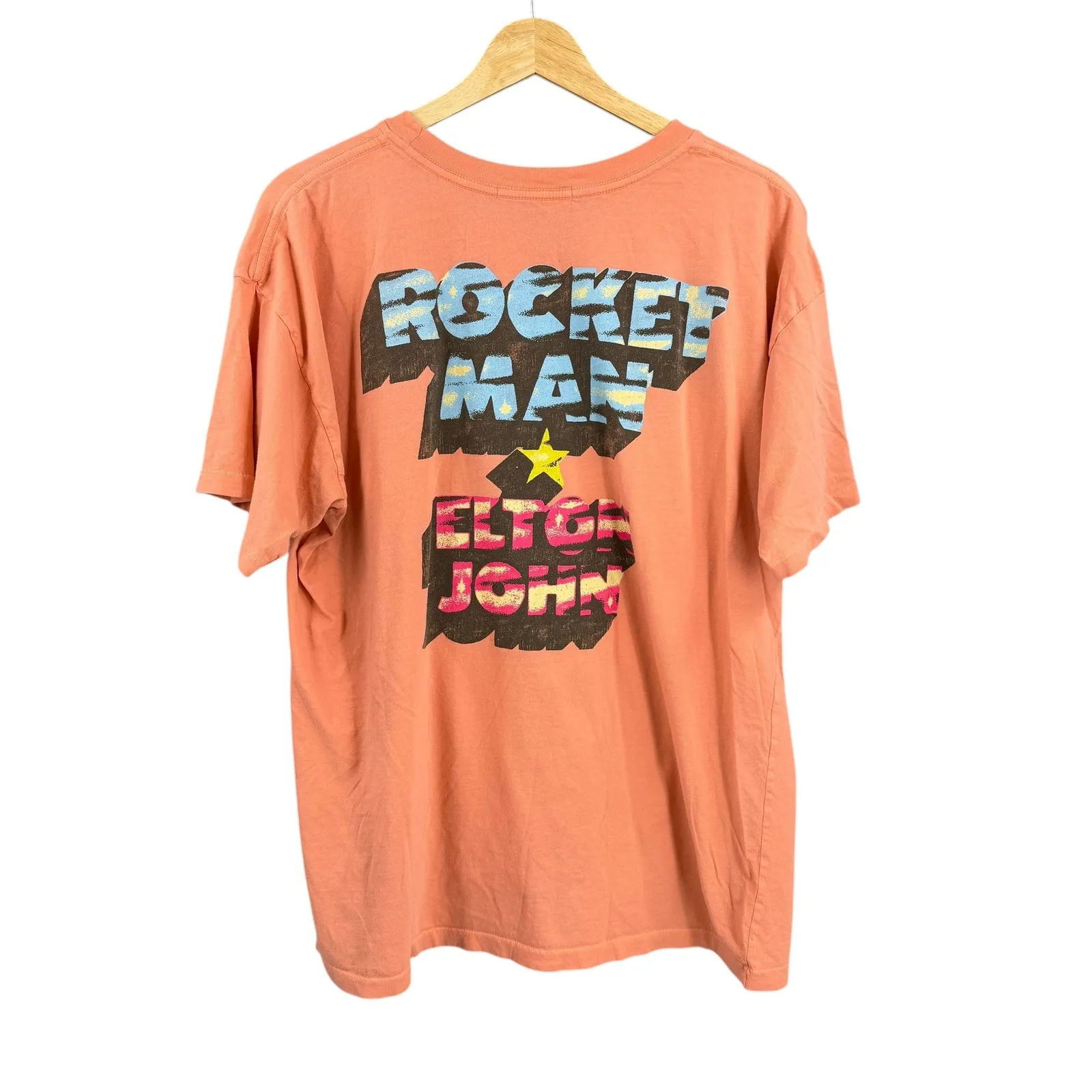 Daydreamer Elton John Honky Chateau Graphic Tee Pink Oversized T-Shirt Medium - Image 2