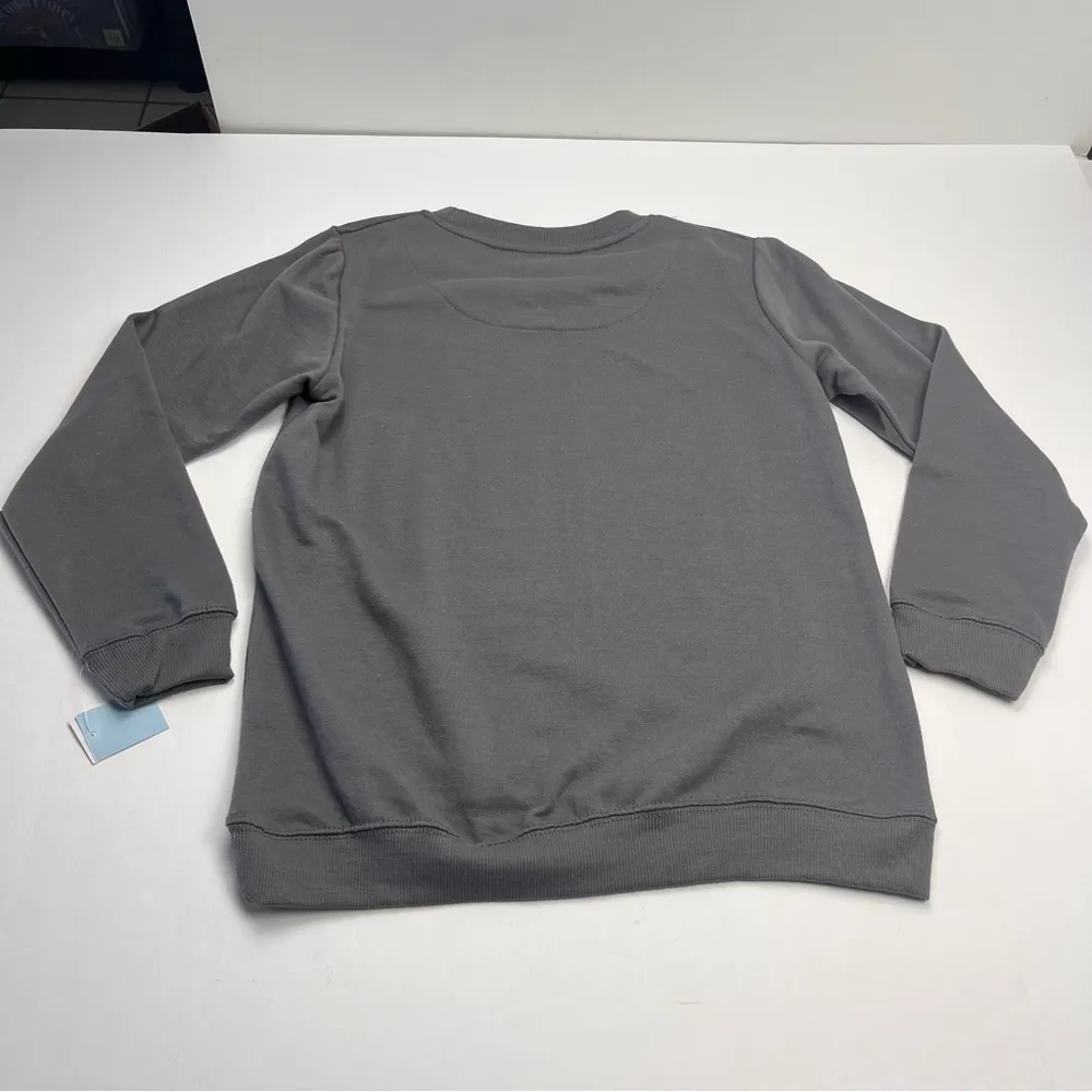 The Rolling Stones Christmas Womens Size Medium Grey Gray Sweatshirt Holiday NEW - Image 10