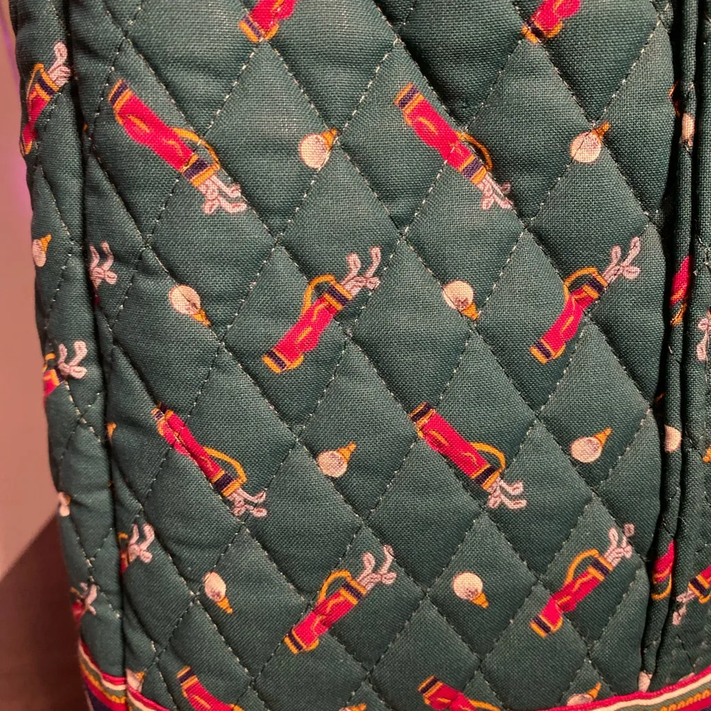 Vintage Vera Bradley Gold Quilted Tote Bag Retired Pattern EUC - Image 3