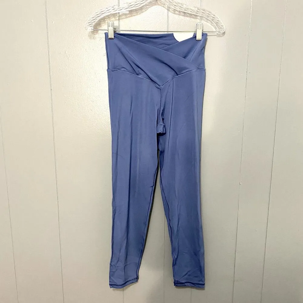 Aerie Offline Blue Crossover Real Me High Rise Athletic 7/8 Leggings L - Image 2