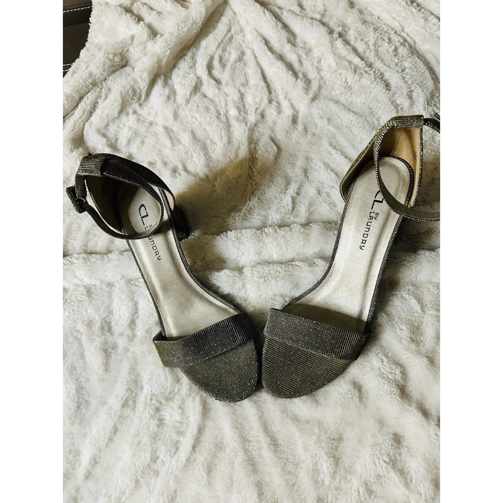 CL Chinese Laundry Jody Heel Ankle Strappy Size 8.5m Gold Metallic Wedding Club - Image 7