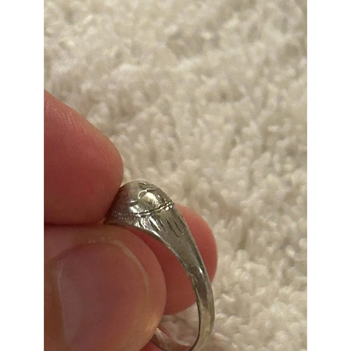 ring band sterling silver 925 beautiful unique size 6.5 - Image 3