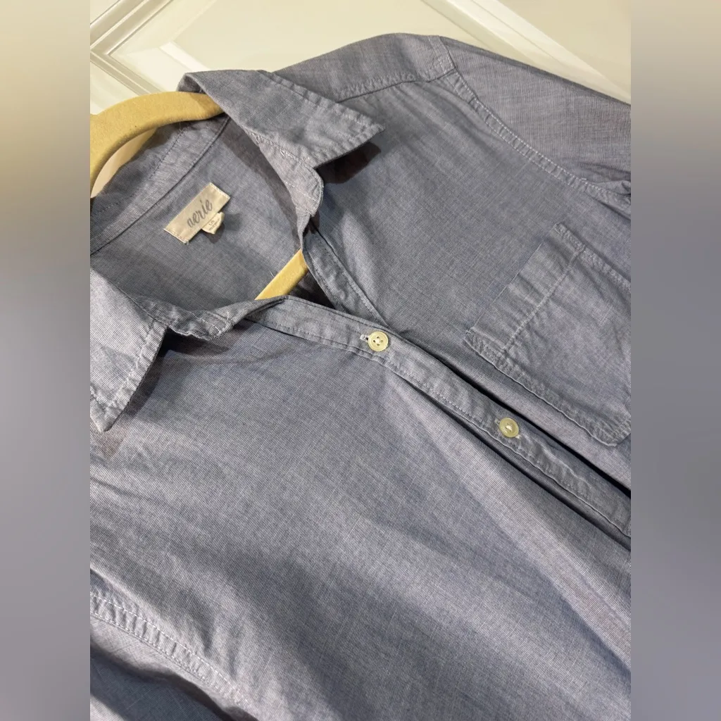 Aerie Light Blue Chambray Shirt - Image 3