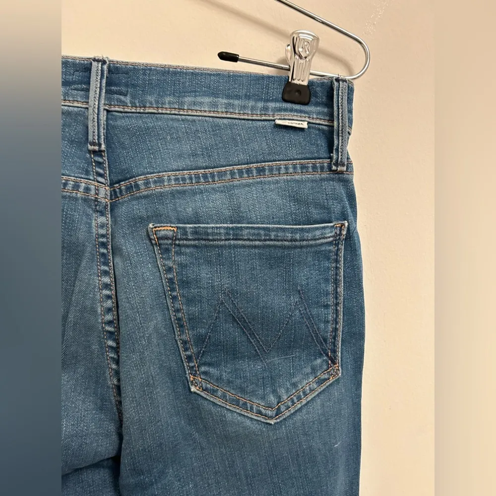 MOTHER The Mid Rise Dazzler Ankle Fray in Birds of Paradise size 26 (2) Blue - Image 4