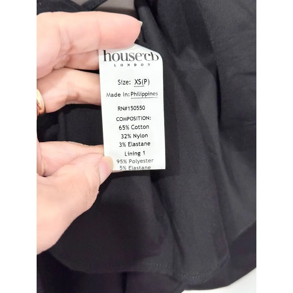 NWT House of CB Carlotta Sleeveless Corset Babydoll Mini Dress Black Women's XS - Image 7