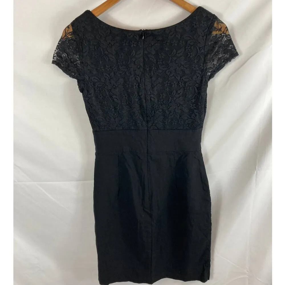 B Darlin Lace Top Short Sleeve V Neck Dress 9/10 - Image 3