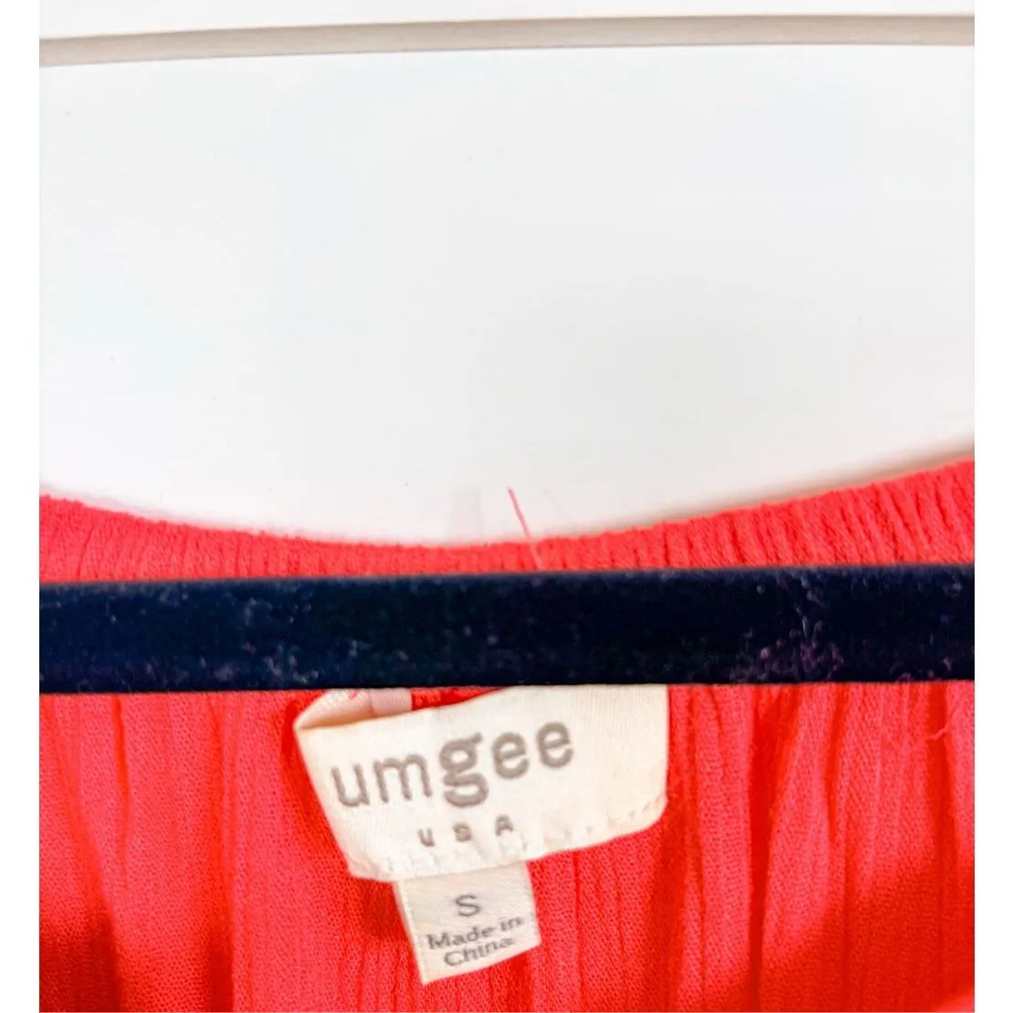 Umgee Women's Floral Embroidered Fringe Bohemian Off The Shoulder Top Red Small - Image 5