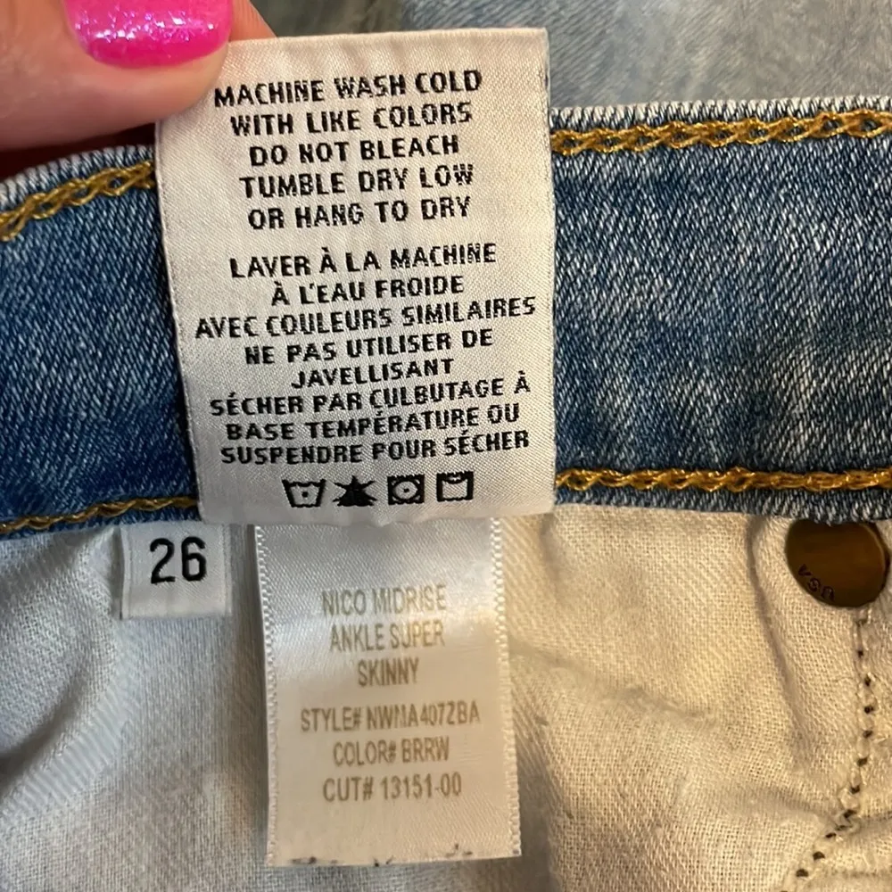 Hudson Light Denim Wash Nico Midrise Ankle Super Skinny Jeans 26 - Image 7