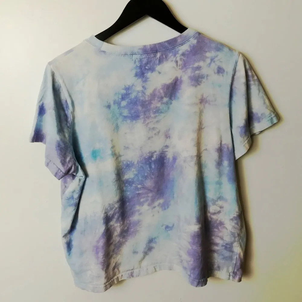 Forever 21 Pieces T Shirt Embroidered Tie Dye Tee Top Short Sleeve Cotton Solid - Image 3