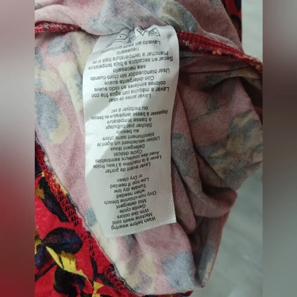 Pea in the Pod Maternity Red Floral Ruched Stretch Dress Women Size M - Image 7