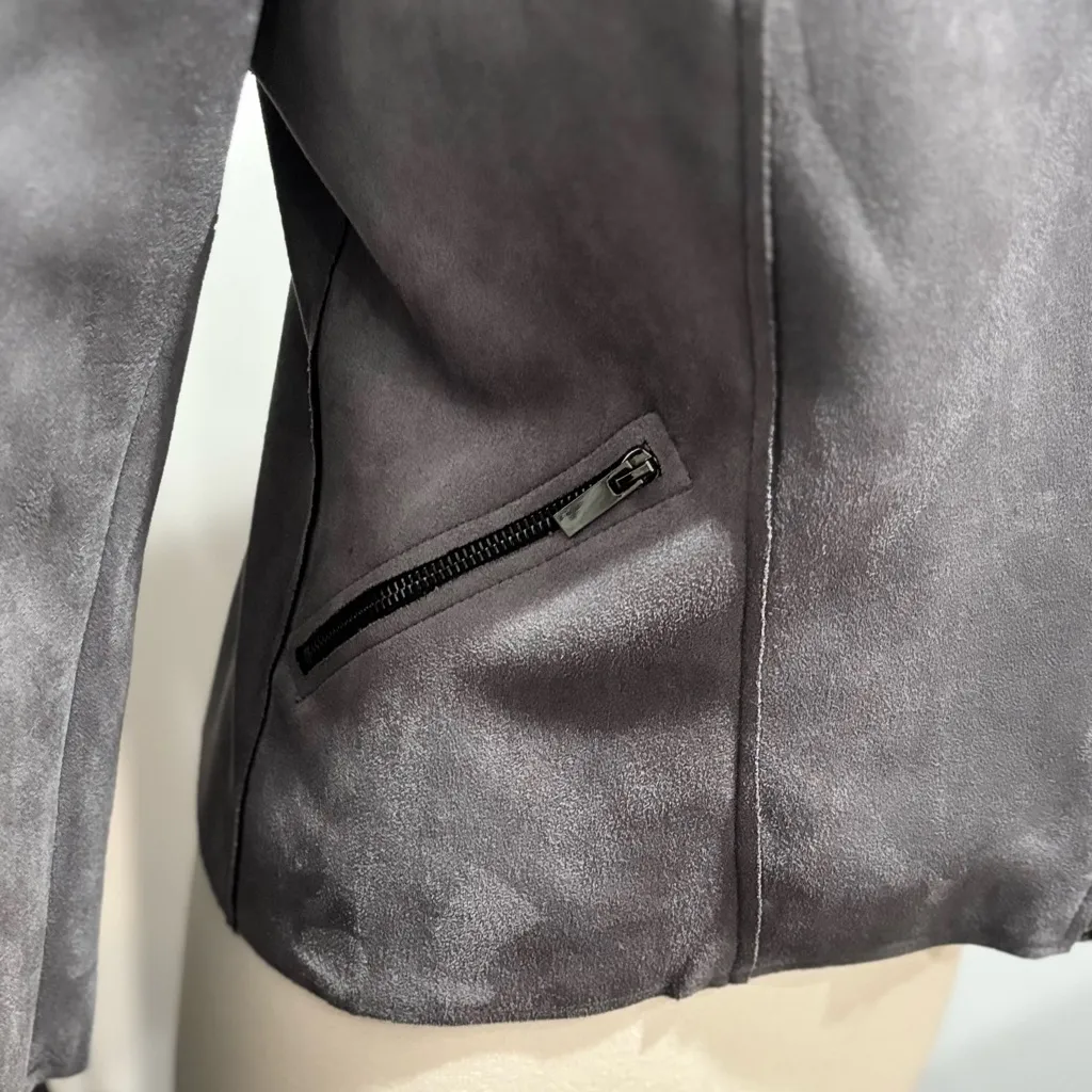 KUT from the Kloth Haddie Faux Suede
Gray Moto Jacket - Image 11