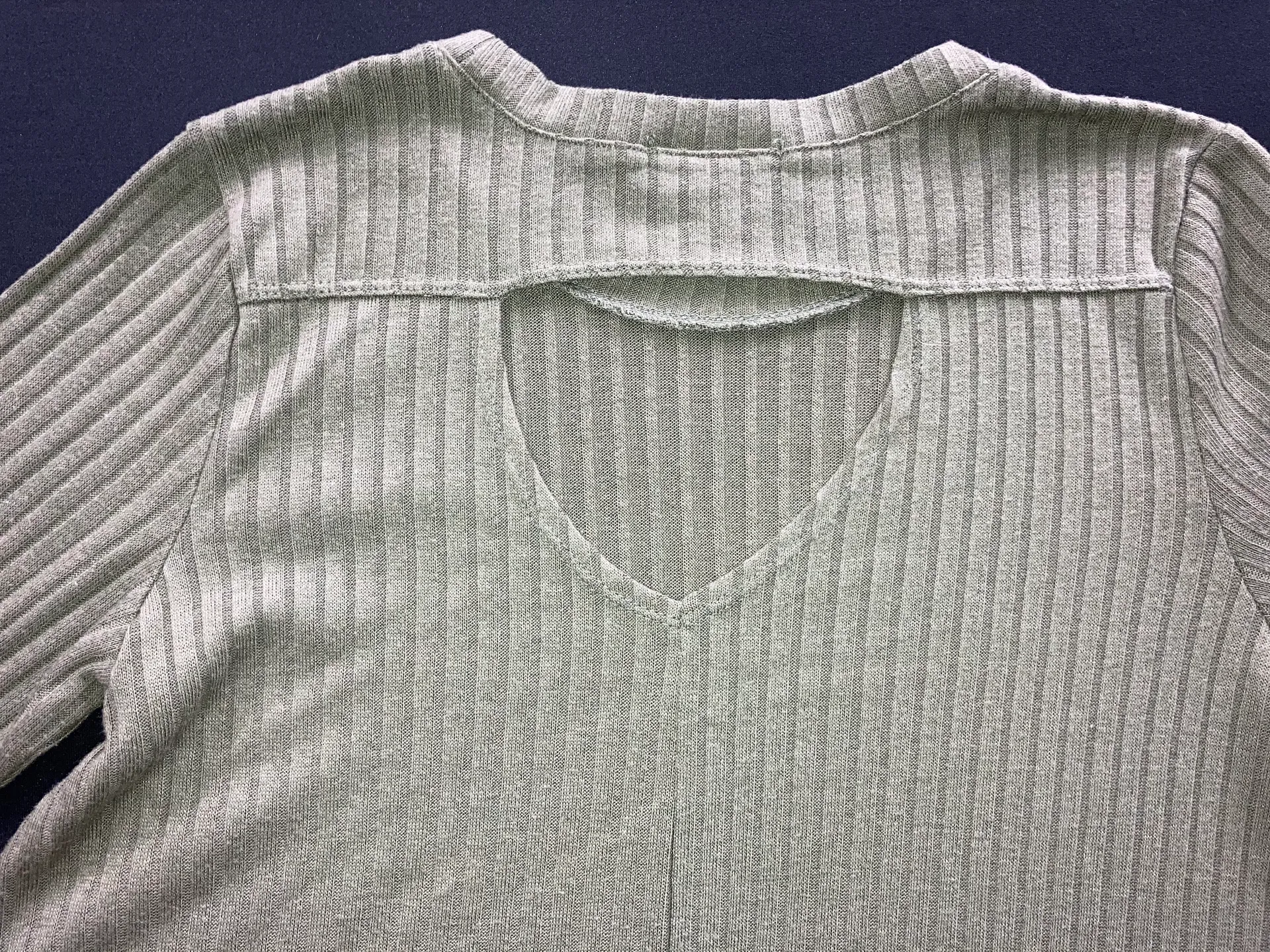 Awake Ribbed Blouse With Back Cutout Small - Image 4