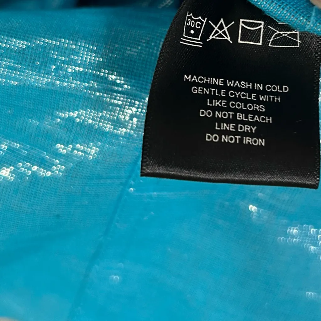 NWT Suzie Kondi Lurex Jumpsuit Blue Shimmer Oversized Long Sleeve Size XS/S Size M - Image 9