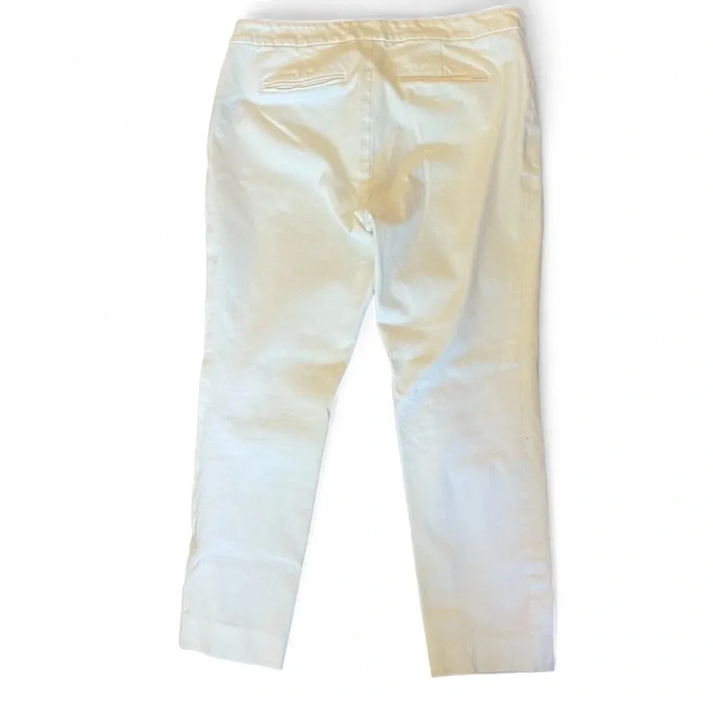Lauren Ralph Lauren white stretch ankle trouser with back pockets size 8 petite - Image 2