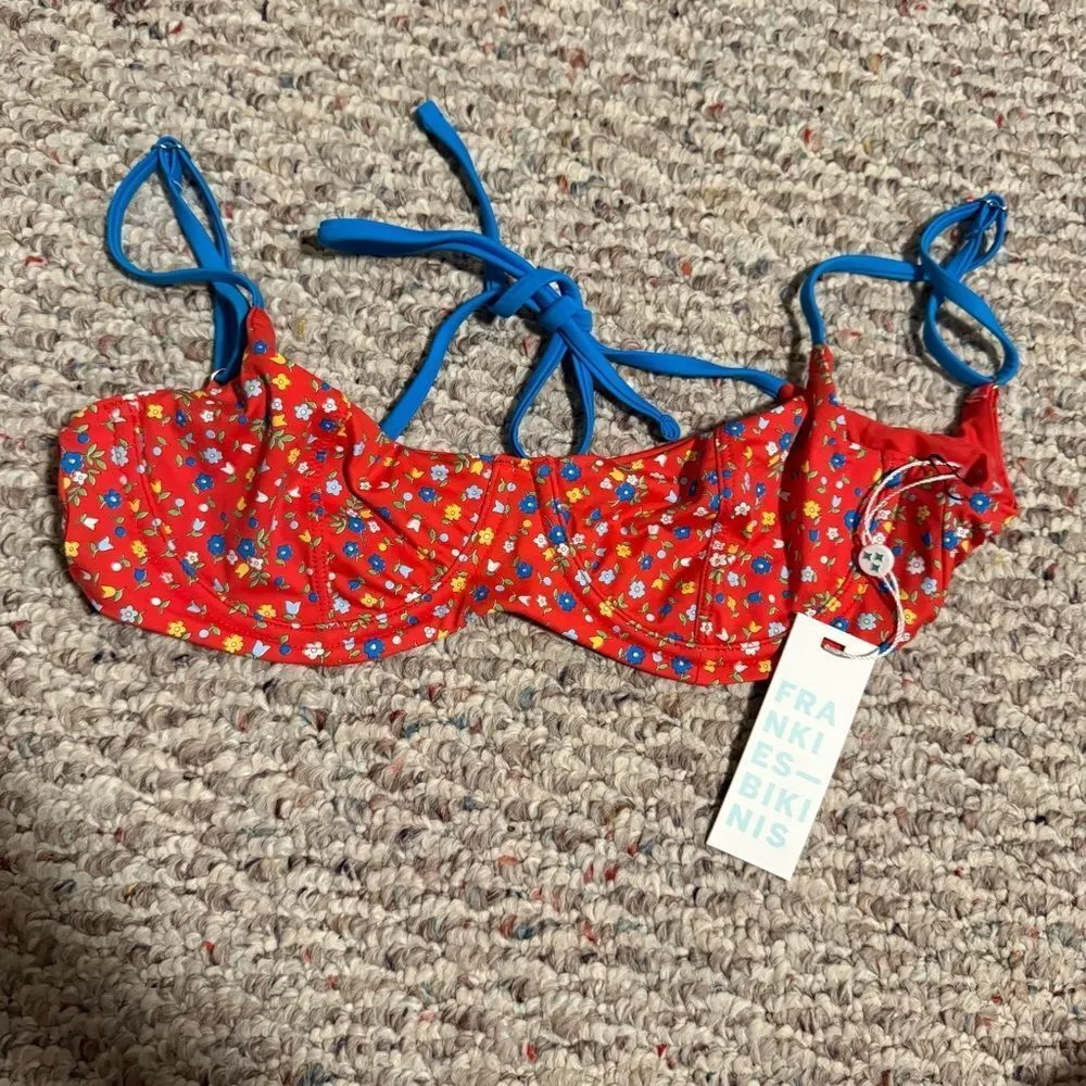 NWT Frankie’s bikinis cola underwire bra in seaside farm- Size XS - Image 4
