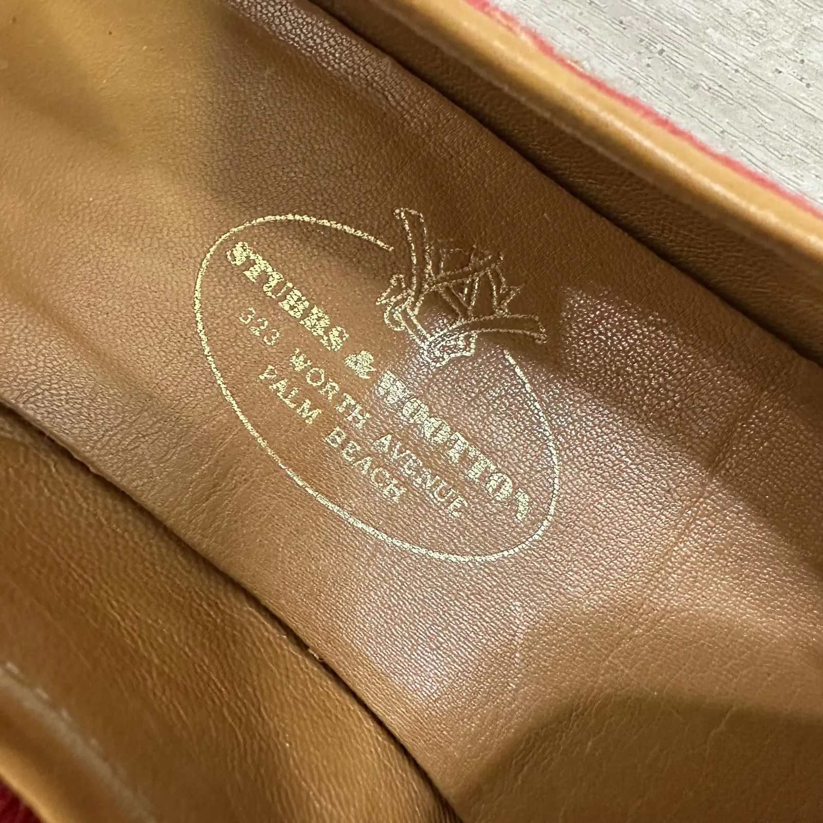 Stubbs & Wooten Spiral Print slipper Loafers Size 8 AA Red - Image 3