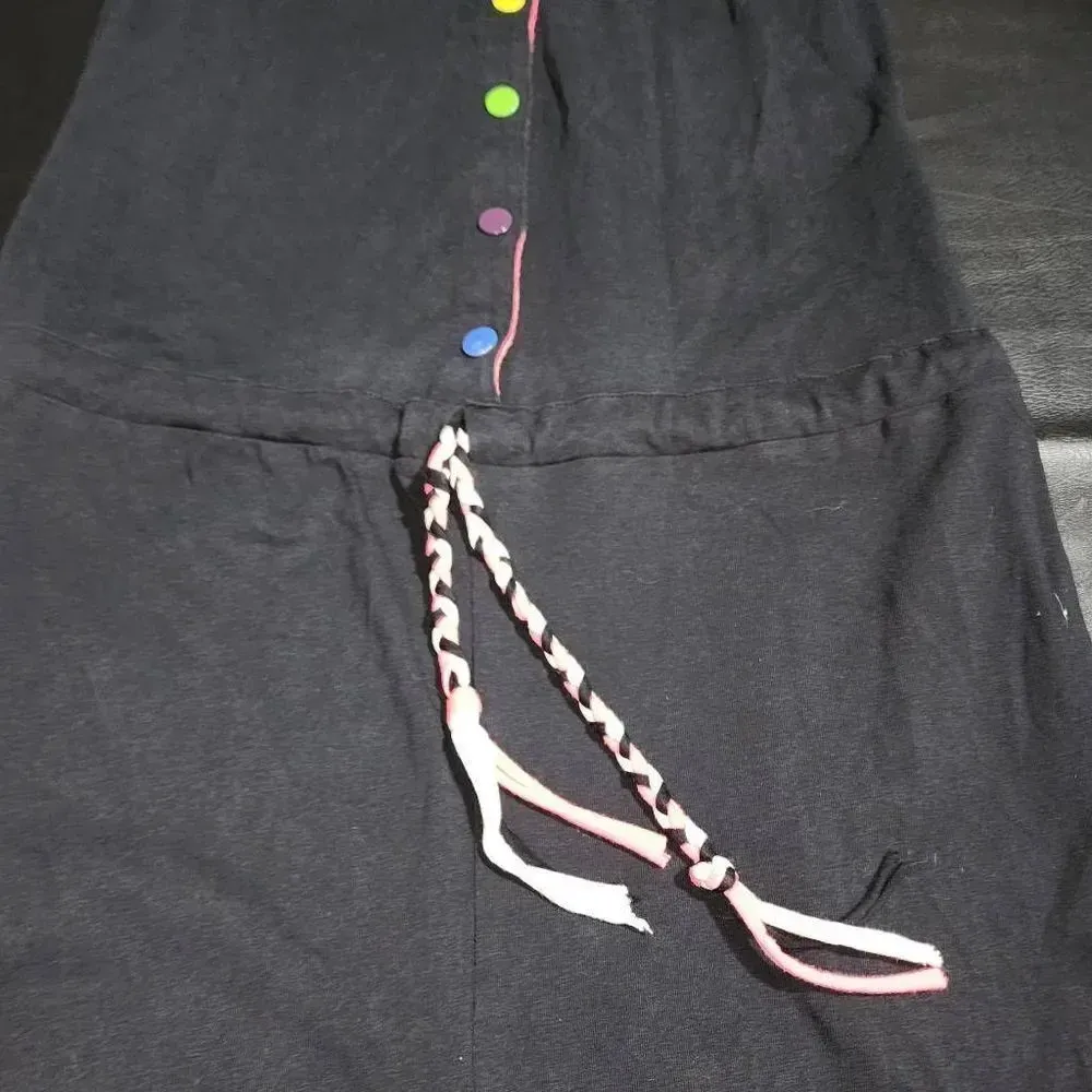 Hocus‎ Pocus Womens Black Pop Lips Black Jump Suit Comic Cartoon Medium - Image 3