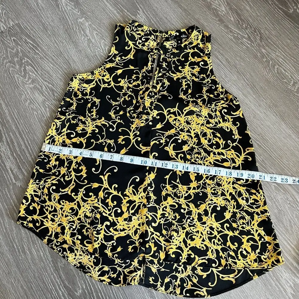 Aqua Womens Small Sleeveless Keyhole Top - Image 5