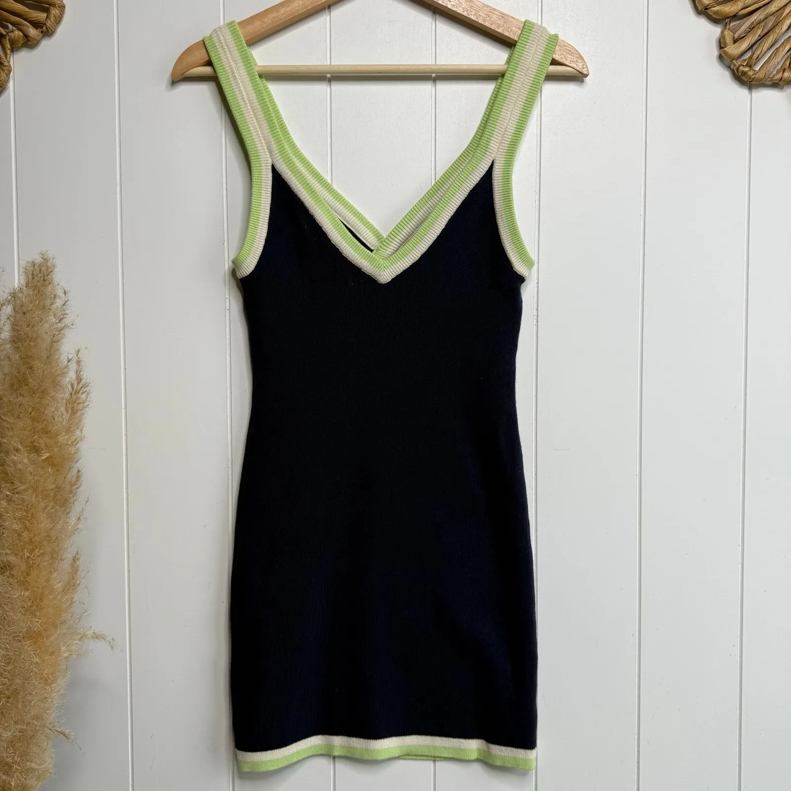 Free People sweater dress mini stretchy cotton blend bodycon summer spring XS - Image 4