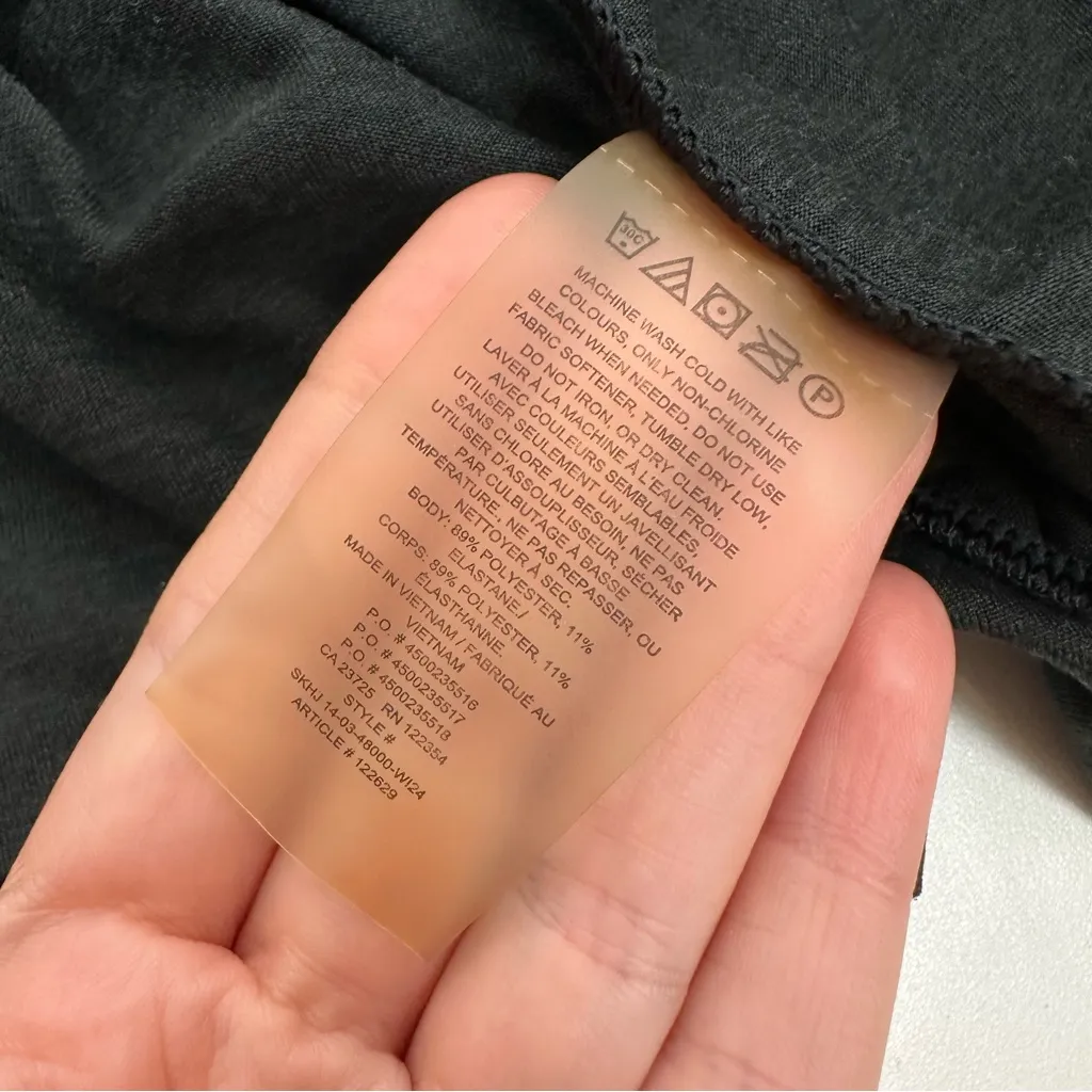 Aritzia Golden  Heather Black Zip-Front Hoodie - Image 7