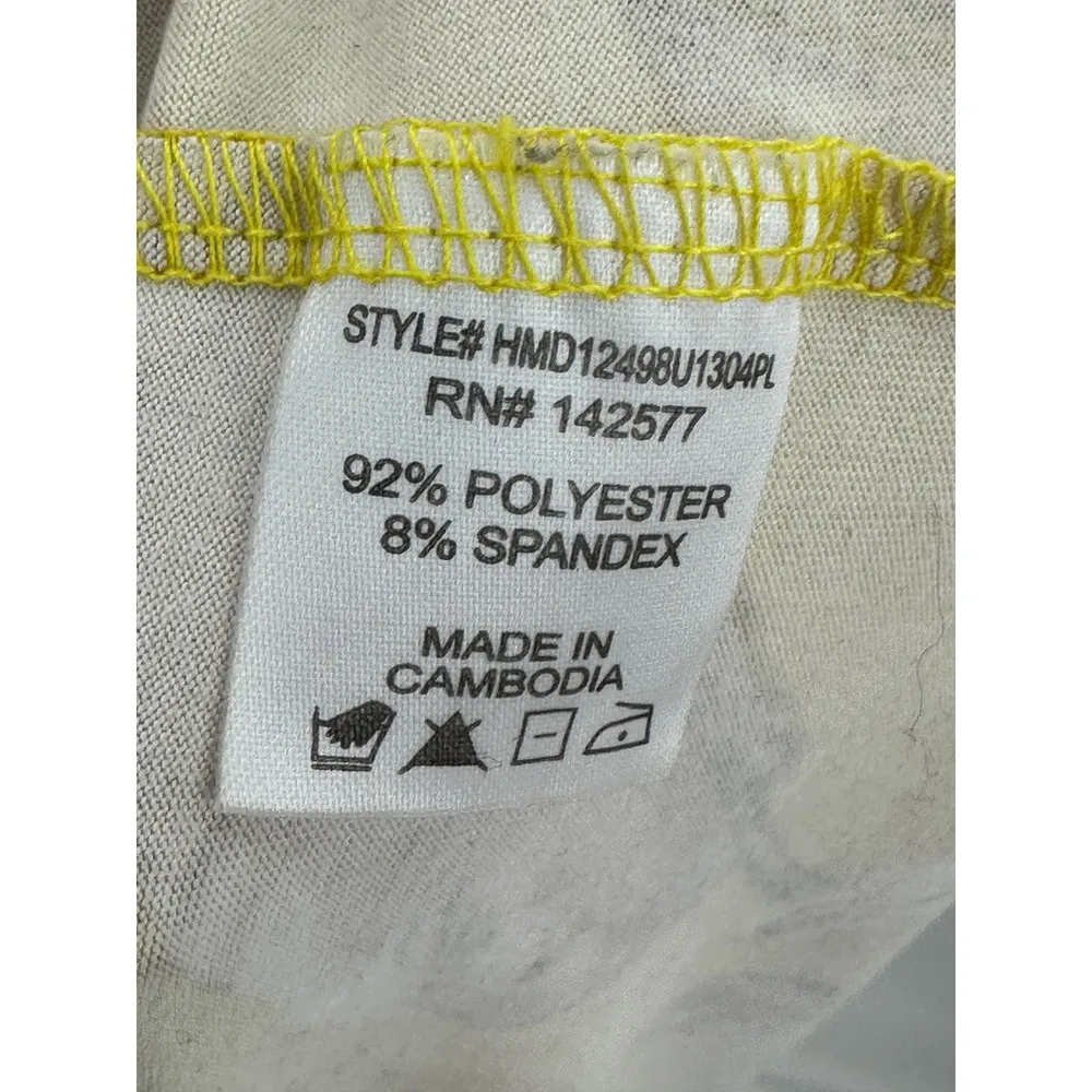 Haute Monde Dress Women 3X Yellow Feather Print Sleeveless Buttery Soft Maxi - Image 6