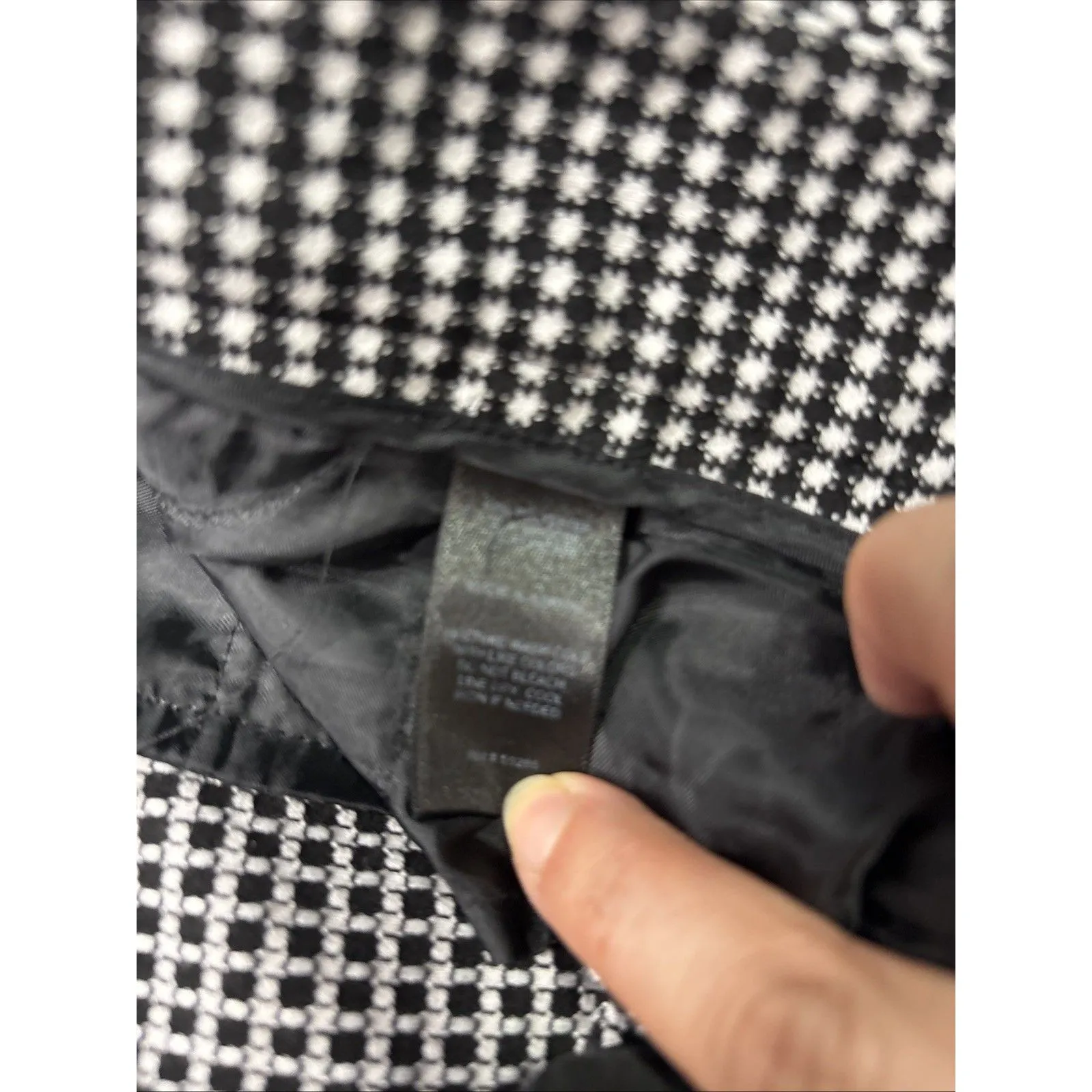 Express Women’s 2R Editor Black & White Twill Straight Ankle Dress Pants - - Image 11