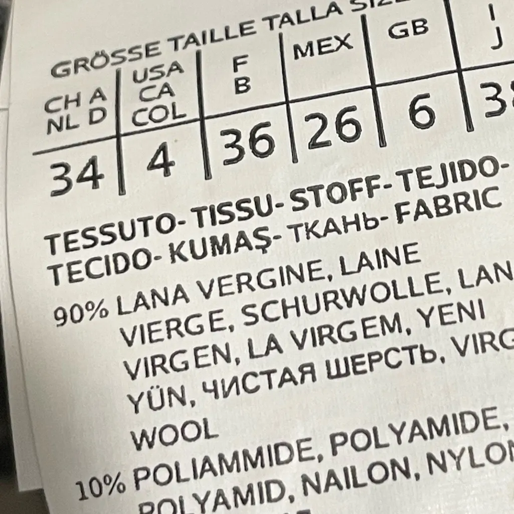 Rare MaxMara Weekend Reversible Checked Gray Black Cream Plaid Wool Coat Size S - Image 9