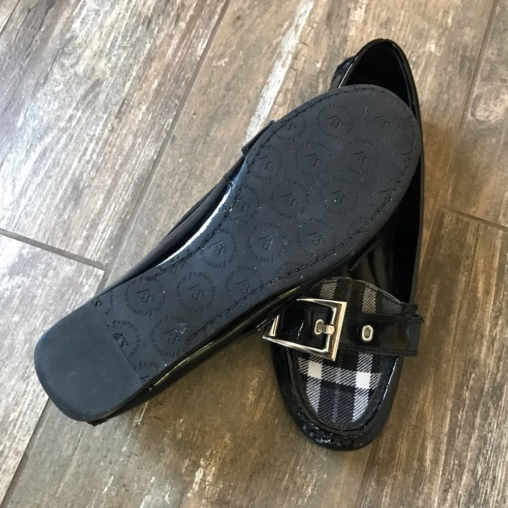 FRANCO Sarto plaid patent leather Shiloh flats size 7.5 - Image 10