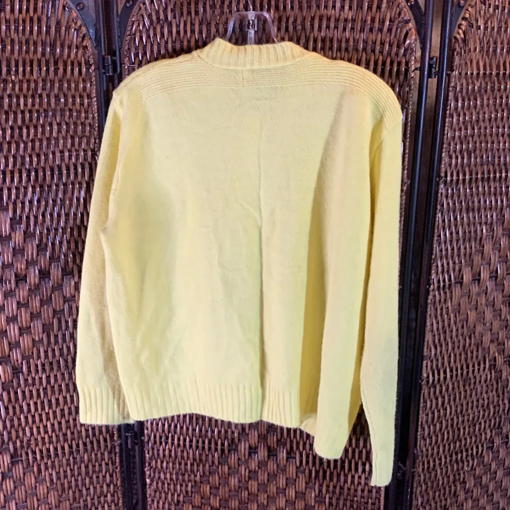 Vintage Yellow Button Cardigan Size M/L Size L - Image 4