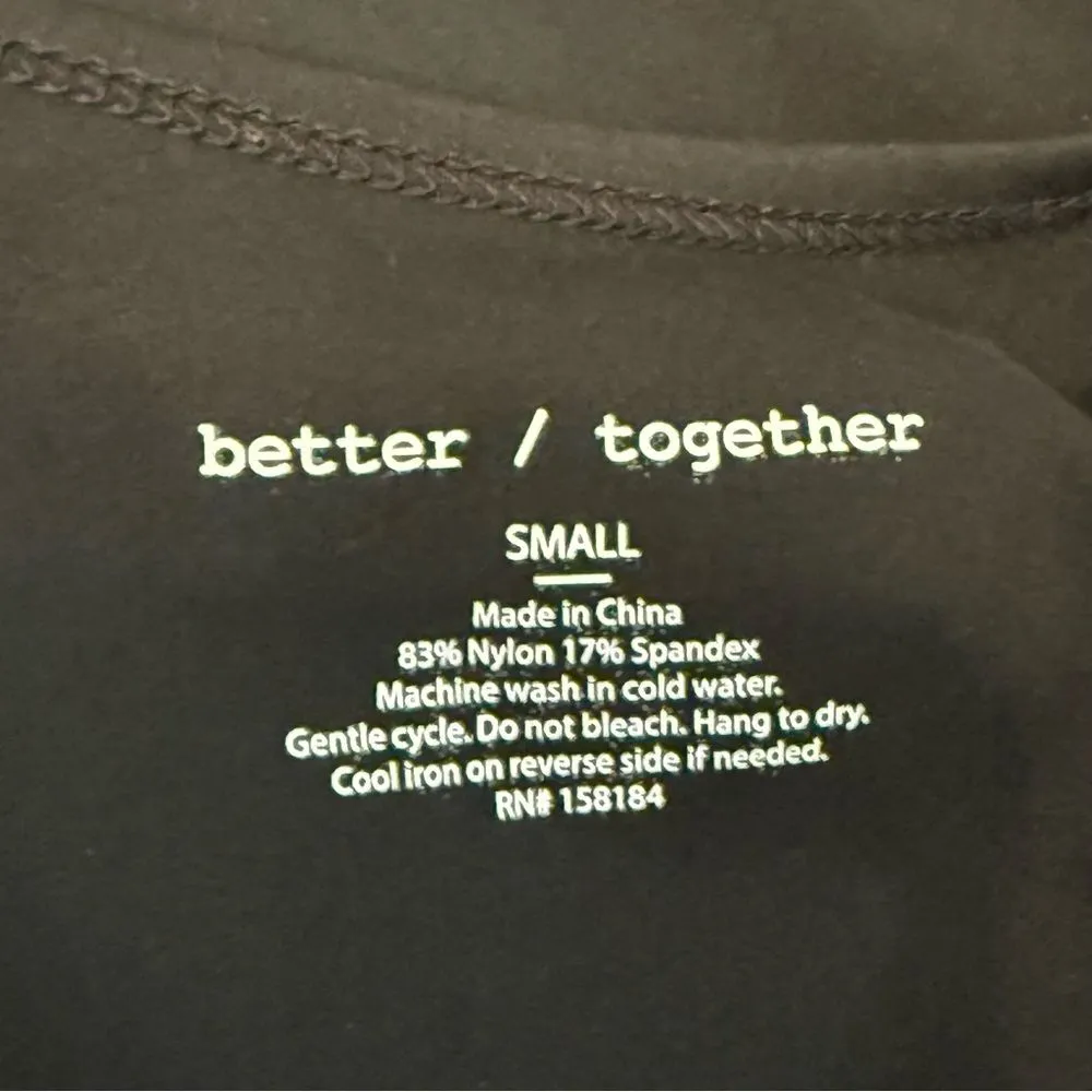 Better / Together Black Active Thick Strap Scoop Short Onesie Size Small - Image 4