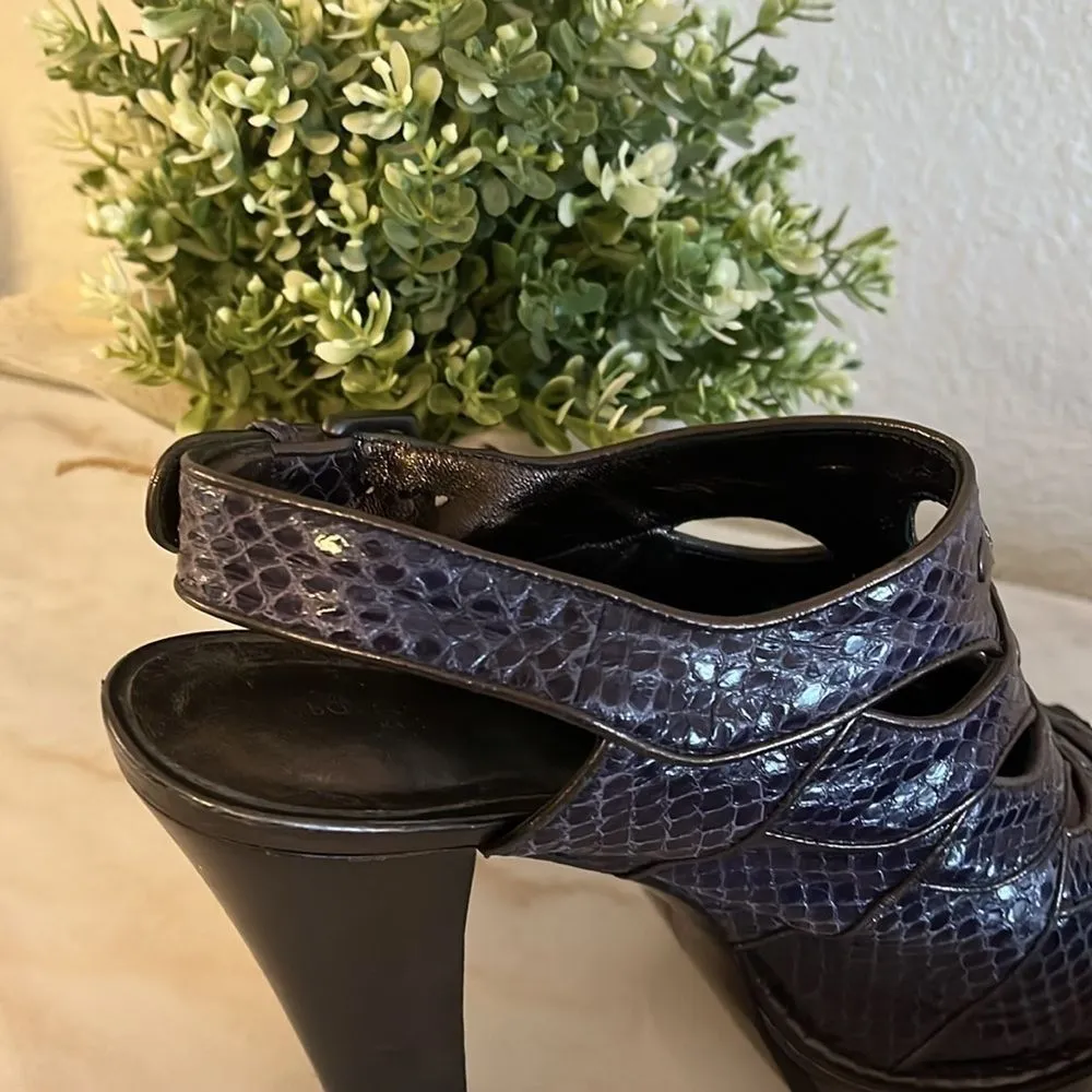 BOTTEGA VENETA heels Leather Python Animal print slingback platforms EU‎ … - Image 3