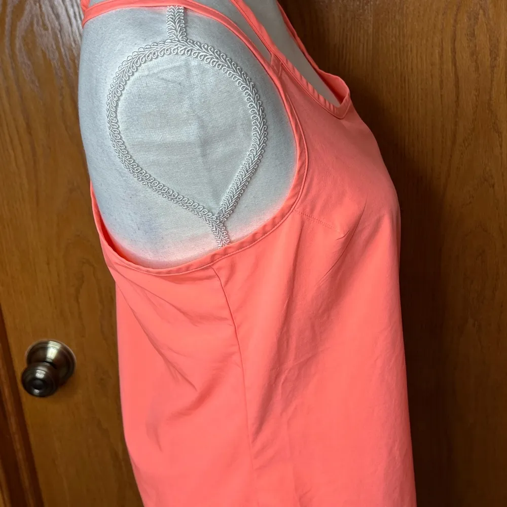 Athleta go time racer back tank bright coral size small - Image 7