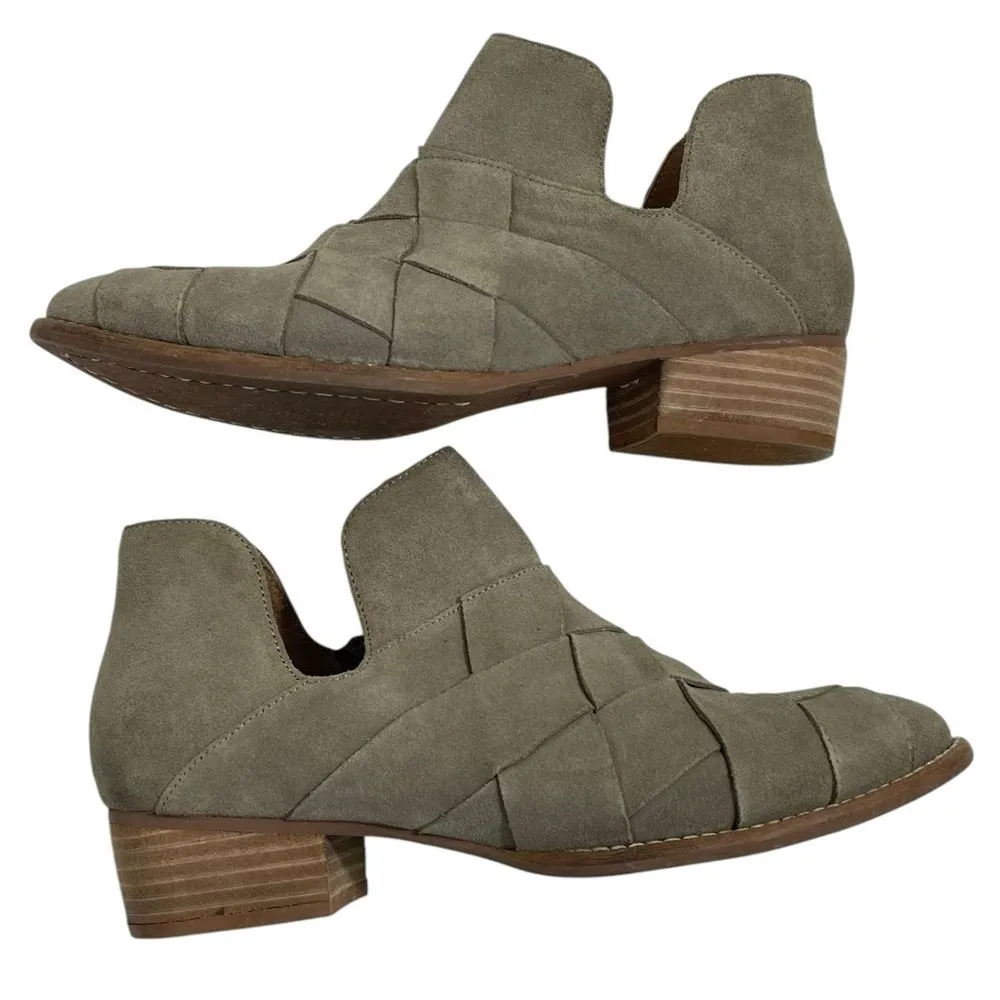 Seychelles Leather Woven Ankle Booties‎ Size 7.5 Boot Shoes - Image 3