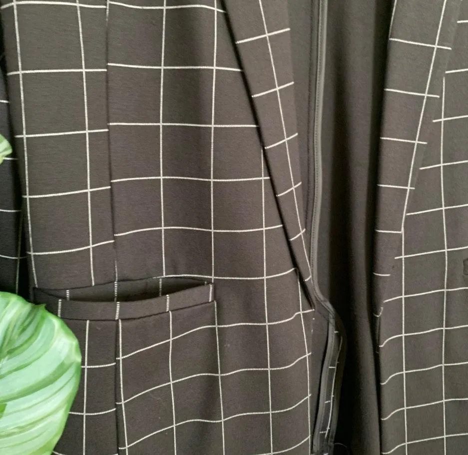 Apt. 9 Black Grid Blazer Jacket - Image 3