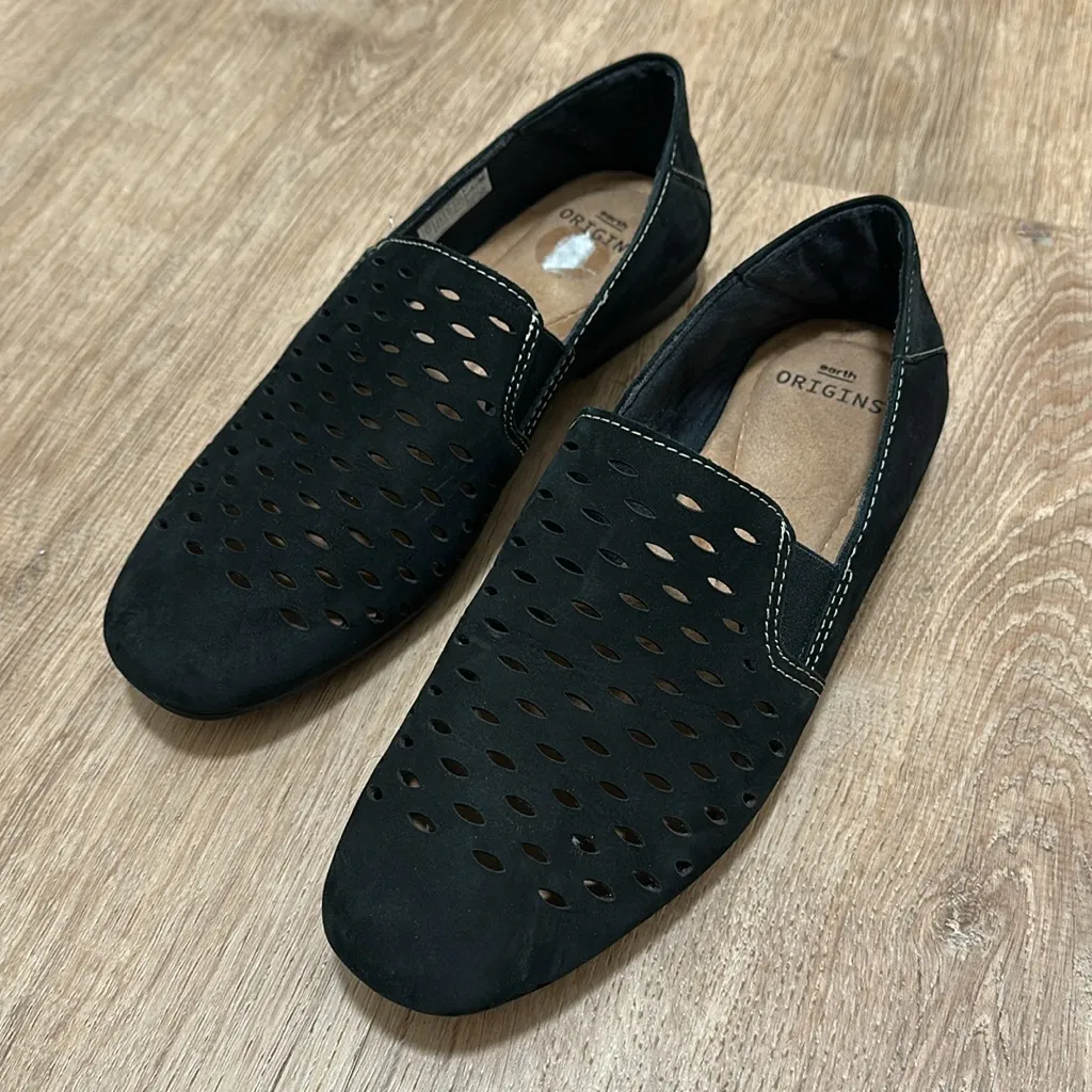 EARTH ORIGINS | Black Suede Perforated Rocco Loafers - Image 4