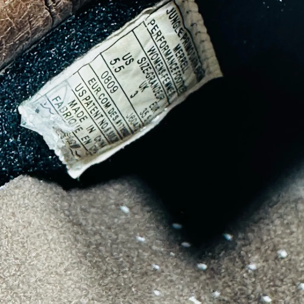 Women's Size 5,5 Merrell MOC Jungle Primo Dark Brown Leather Clogs Slip-On Flats - Image 8