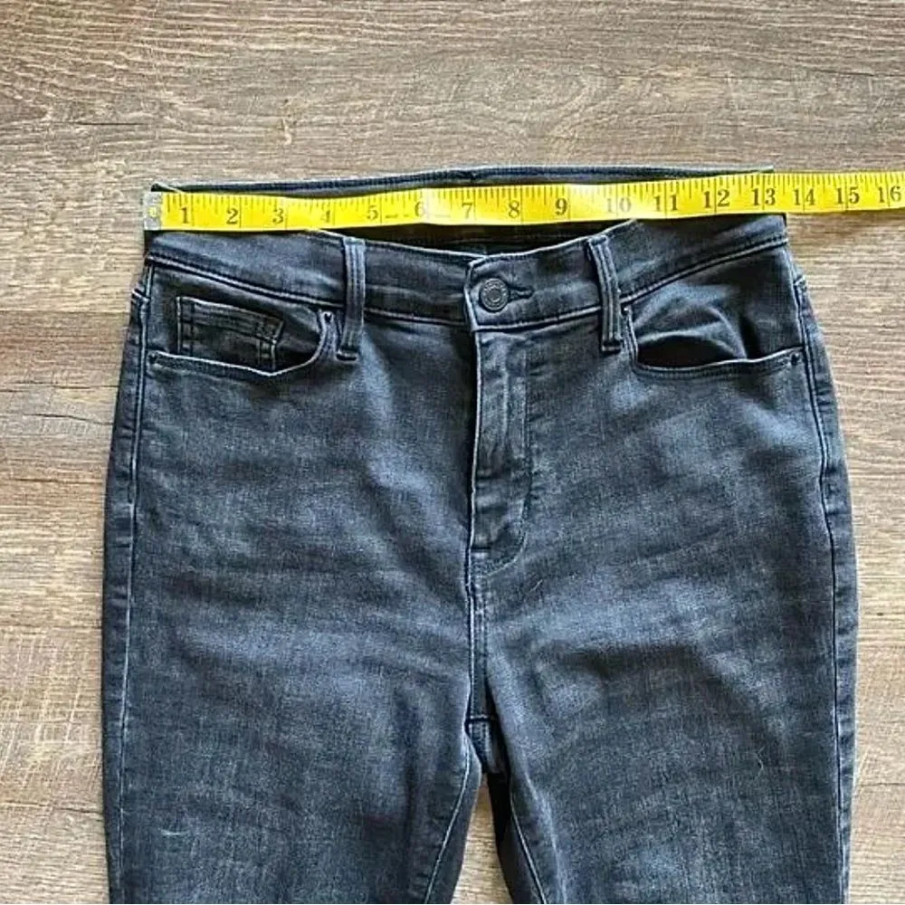 PacSun Skinny Jeans High Rise Distressed Jegging Ripped Frayed Black - Image 7