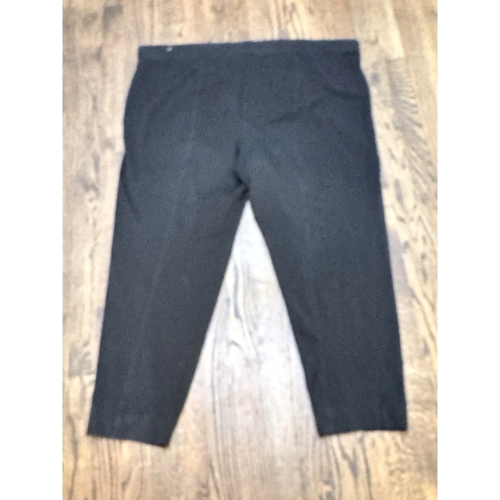 Eileen Fisher Black Cotton Pants Size 2X Pull On‎ Seamed - Image 3